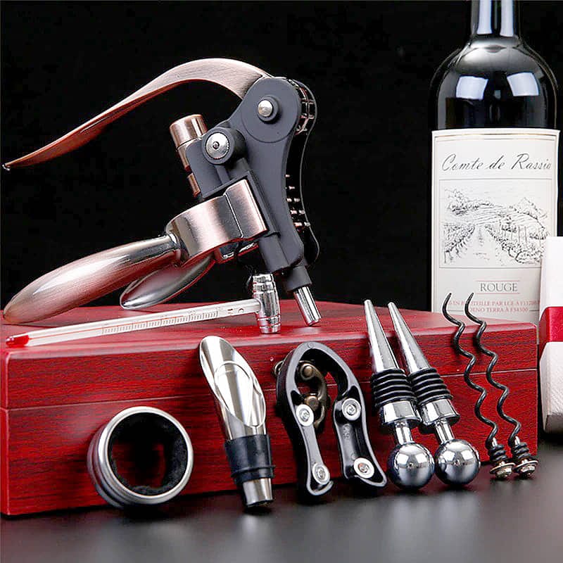 Coffret Sommelier en Bois du Tire-Bouchon à Levier double Coffret Sommelier