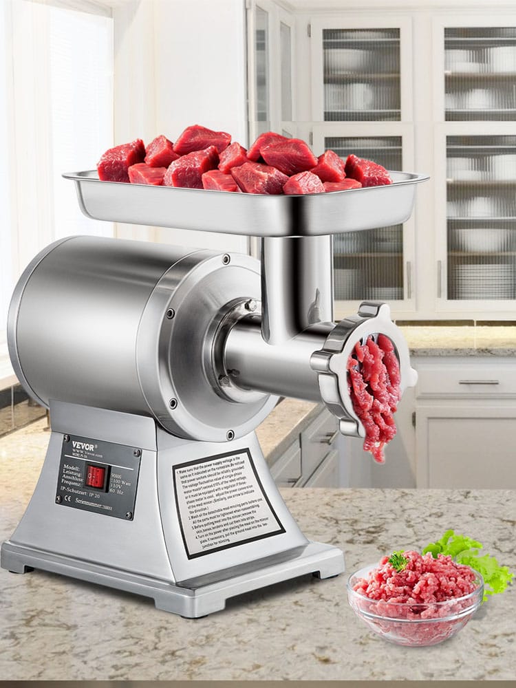 Hachoir à Viande Électrique Professionnel 1 100 W — 250 kg/h — Acier Inoxydable Hachoirs à Viande