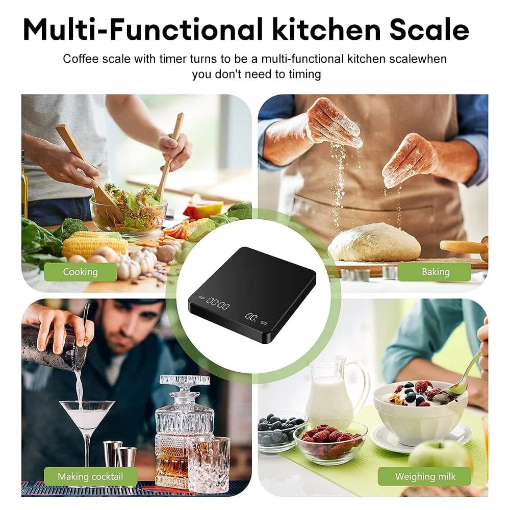 Balance de Cuisine Digitale avec Minuteur LED - Écran LED - USB balance