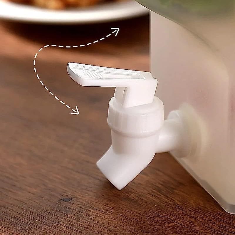 Distributeur de Boissons en Plastique avec Robinet - Capacité XXL - Idéal pour le Réfrigérateur - Théière à Fruits et Bouteille Limonade - Accessoires Maison