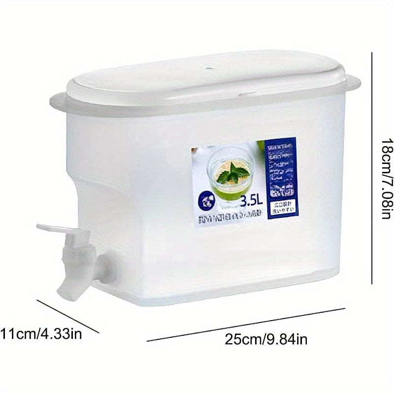 Distributeur de Boissons en Plastique avec Robinet - Capacité XXL - Idéal pour le Réfrigérateur - Théière à Fruits et Bouteille Limonade - Accessoires Maison