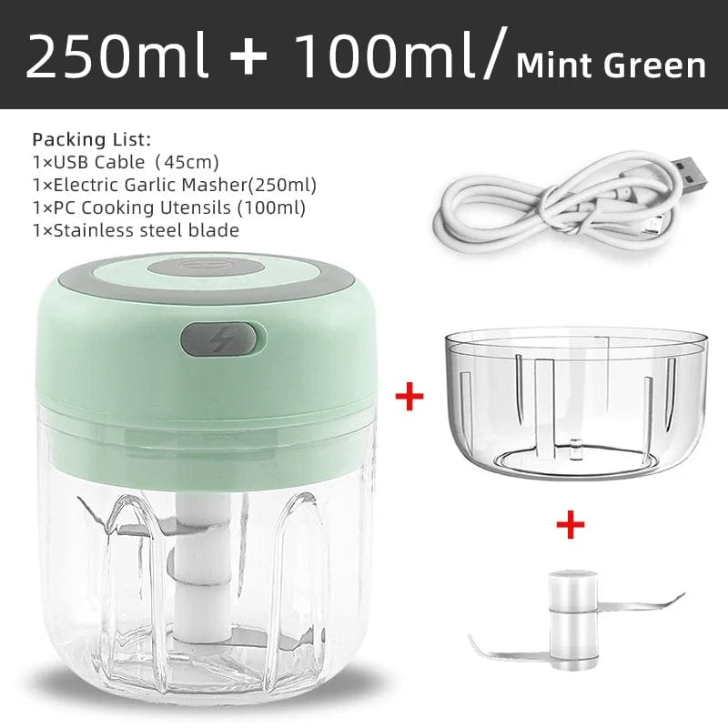 Mini Hachoir Électrique pour l'Ail et les Légumes - Broyeur USB Portable & sans Fil Hachoirs à légumes