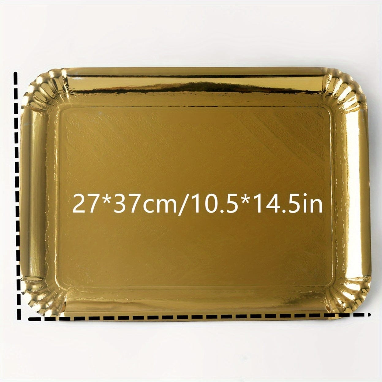 Ensemble de 10 Plateaux à Gâteaux Or Rectangle, Plateaux Jetables en Carton pour Plats, Bases de Gâteaux Anti-Gras, Plateaux de Présentation pour Desserts, Décoration de Gâteaux pour Fêtes et Mariages
