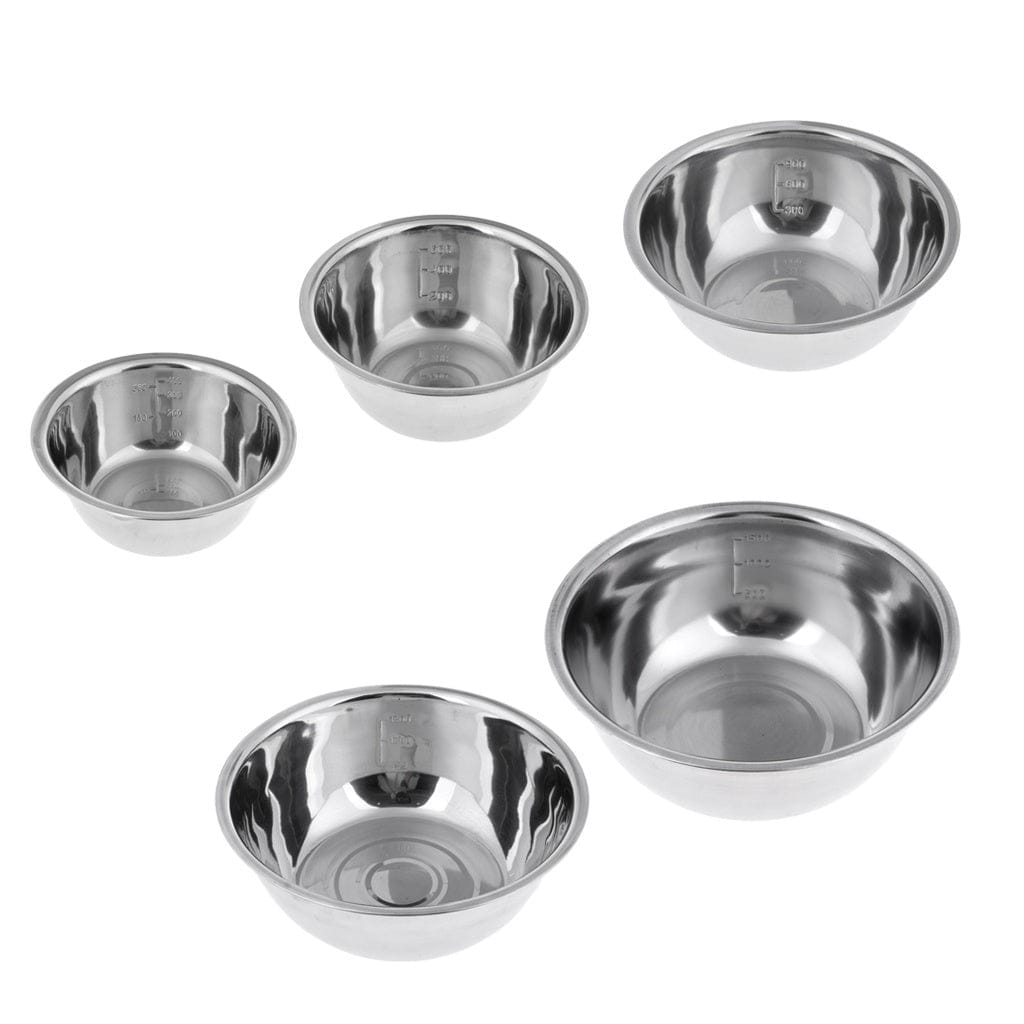 Ensemble de bols de mélange en acier inoxydable - Anti-dérapant - Parfait pour cuisine et pâtisserie