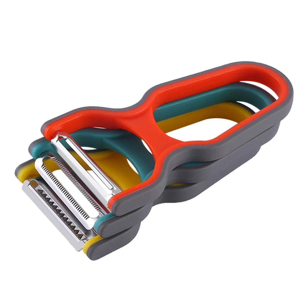 Eplucheurs de Légumes Inox Multifonctions x3 Rouge Set ustensiles Cuisine
