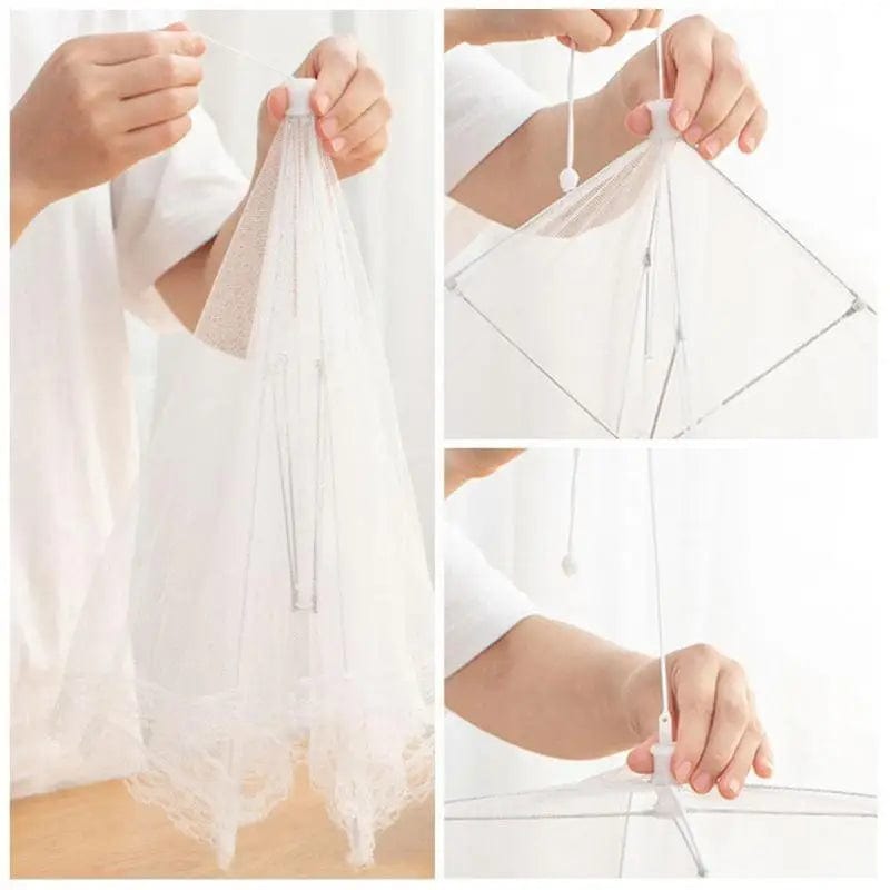 Couvre-Plat Pliable Anti-Moustique pour Aliments Tissu Mesh Respirant