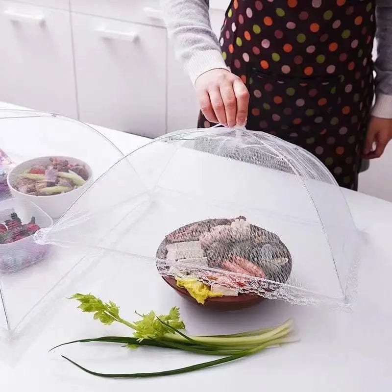 Couvre-Plat Pliable Anti-Moustique pour Aliments Tissu Mesh Respirant