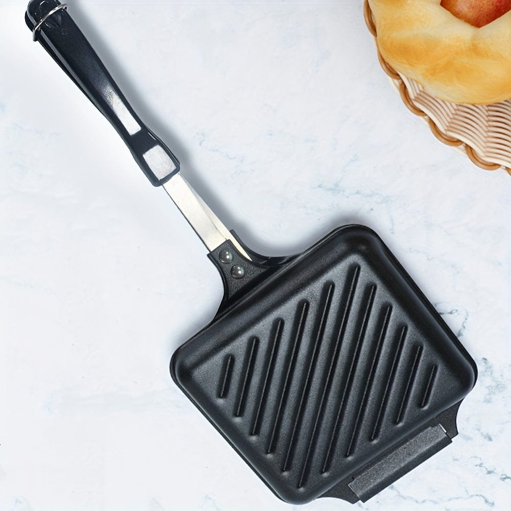Grill à Sandwich Démontable pour Gaz/Induction, Plaques Antiadhésives, Noir