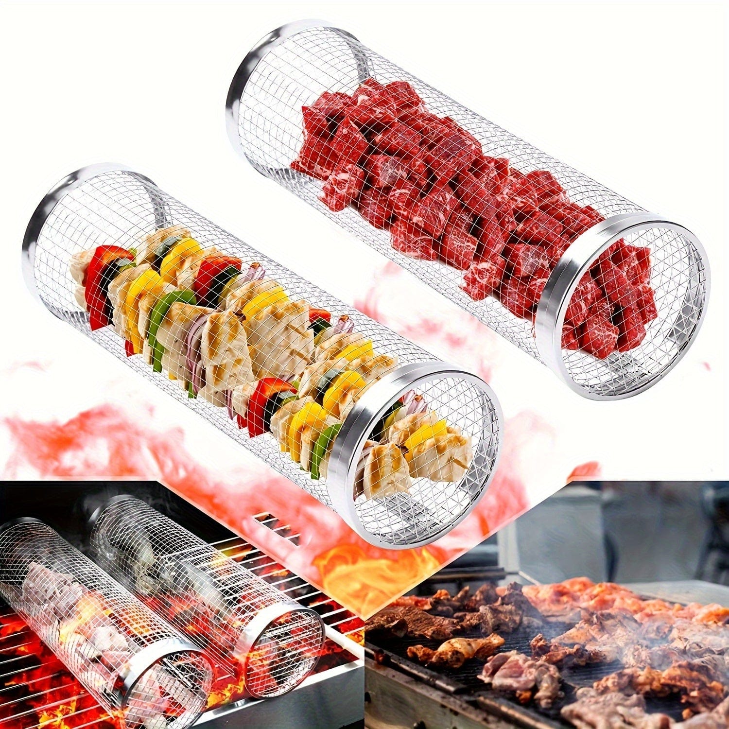Panier Barbecue Grille pour Légumes et Poissons barbecue