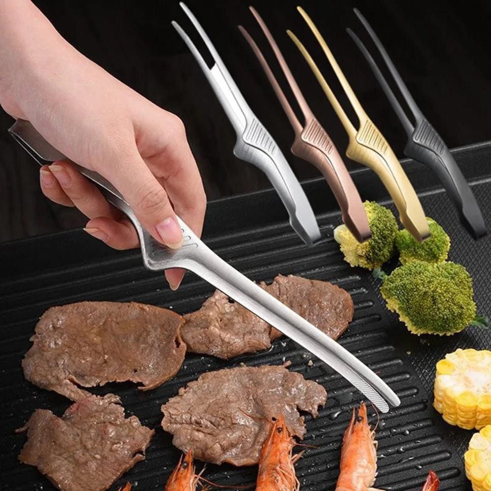 Pinces de barbecue coréennes en acier inoxydable - Pratiques et durables barbecue
