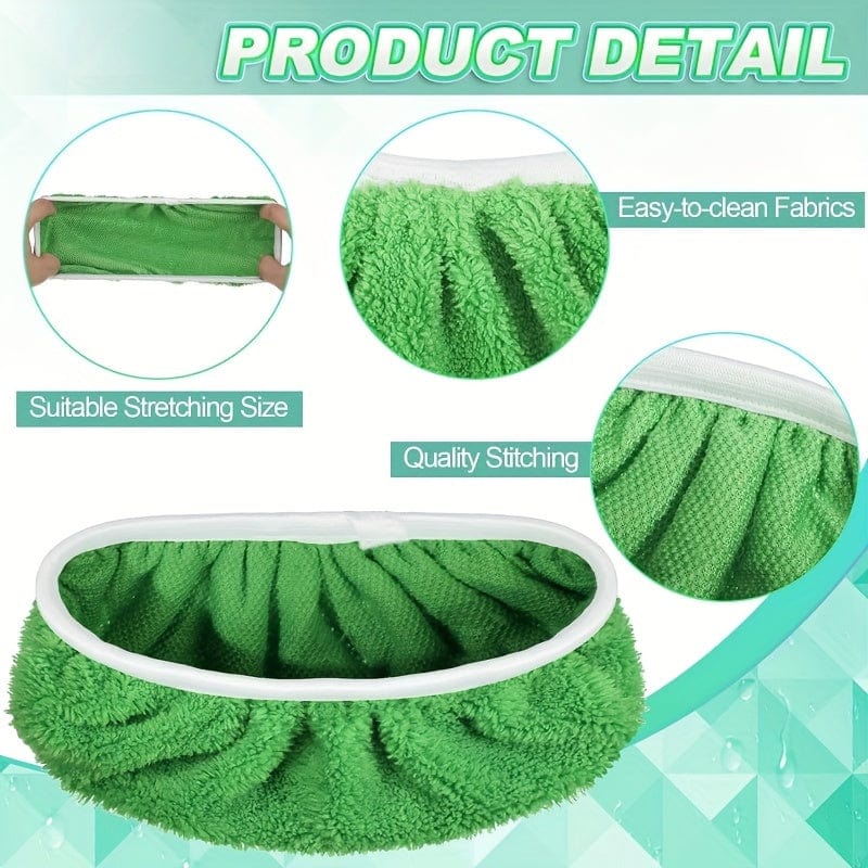Lot 4 lingettes lavables pour balai plat - Absorption élevée, usage humide et sec, entretien facile balai