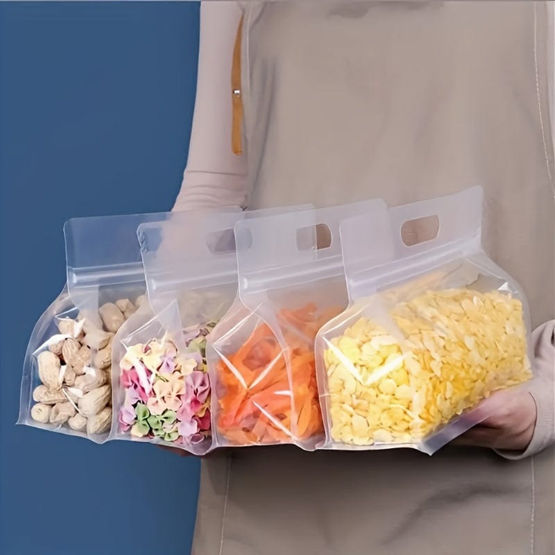 Lot de 50 sacs de conservation avec poignée pour aliments et ingrédients sacs et sachets