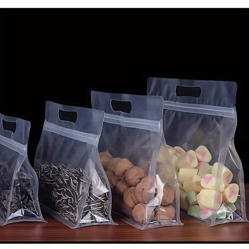 Lot de 50 sacs de conservation avec poignée pour aliments et ingrédients sacs et sachets