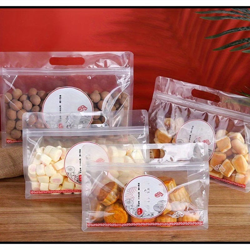 Lot de 50 sacs de conservation avec poignée pour aliments et ingrédients sacs et sachets