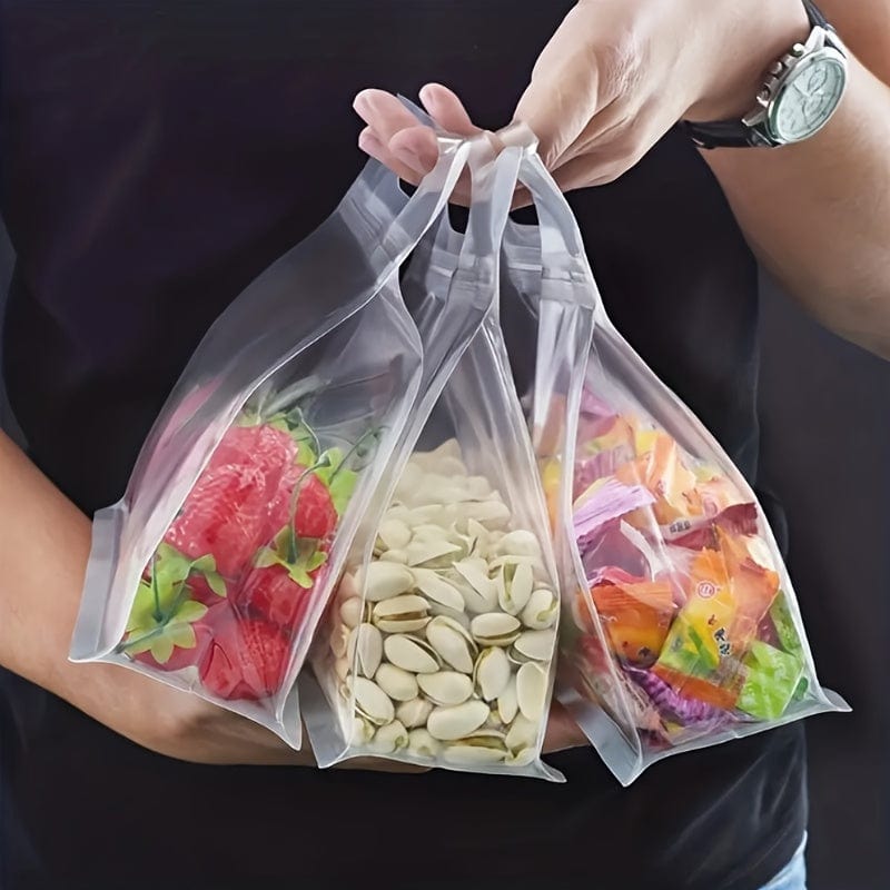 Lot de 50 sacs de conservation avec poignée pour aliments et ingrédients sacs et sachets
