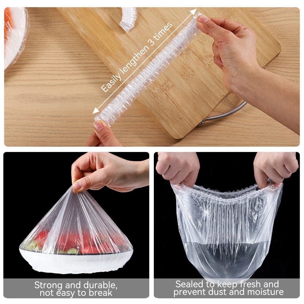 Lot de 100 couvercles alimentaires jetables - Anti-odeur & Anti-fuite - Pour cuisine réfrigérateur congélateur
