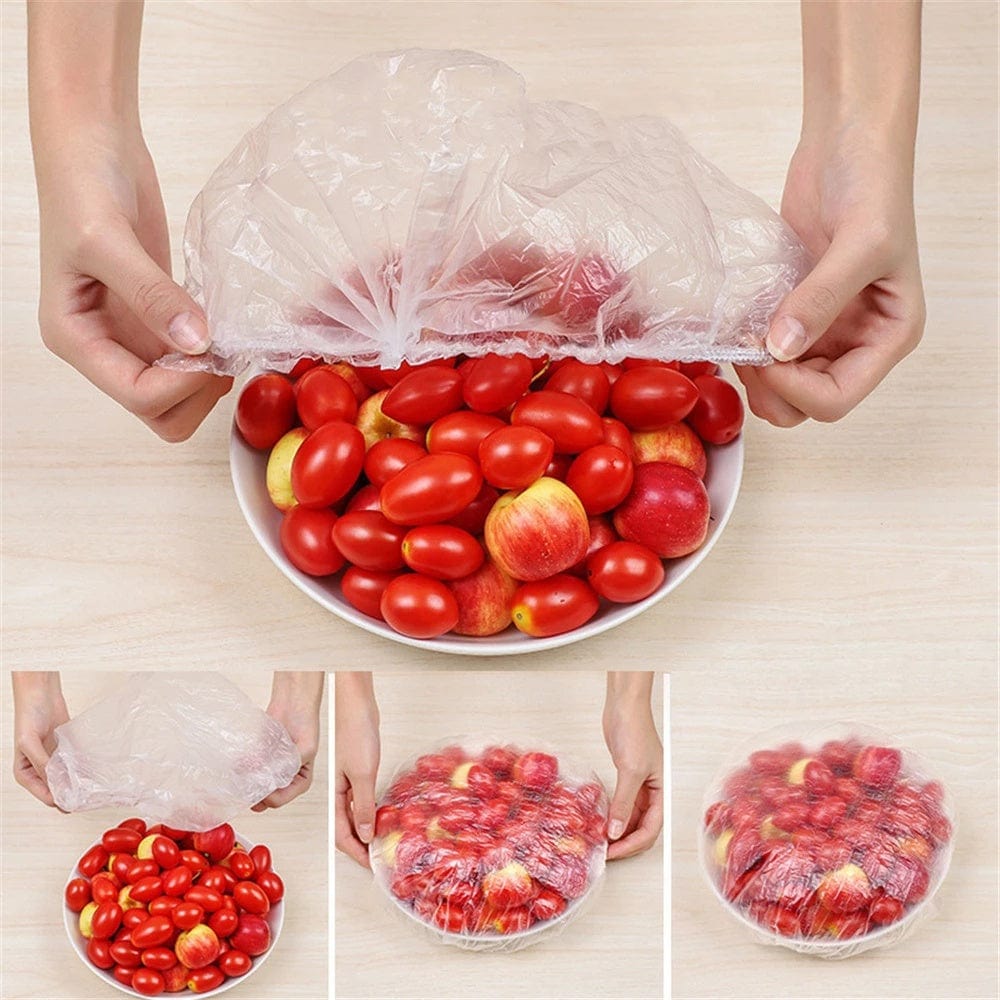 Lot de 100 couvercles alimentaires jetables - Anti-odeur & Anti-fuite - Pour cuisine réfrigérateur congélateur