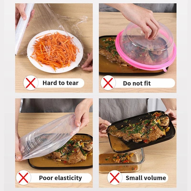 Lot de 100 couvercles alimentaires jetables - Anti-odeur & Anti-fuite - Pour cuisine réfrigérateur congélateur