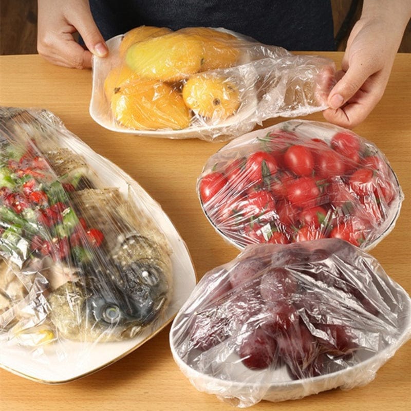 Lot de 100 couvercles alimentaires jetables - Anti-odeur & Anti-fuite - Pour cuisine réfrigérateur congélateur