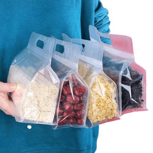 Lot de 50 sacs de conservation avec poignée pour aliments et ingrédients sacs et sachets
