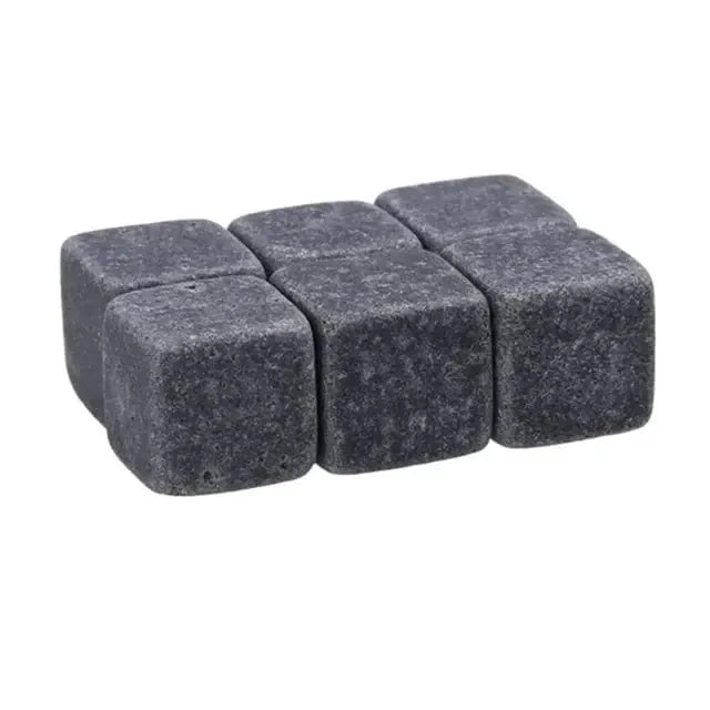 Lot de 6 pierres à whisky réutilisables pour rafraîchir vos boissons glacon reutilisable