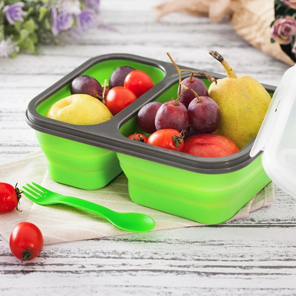 LunchBox Compactable Pliante Double Compartiment Lunchbox