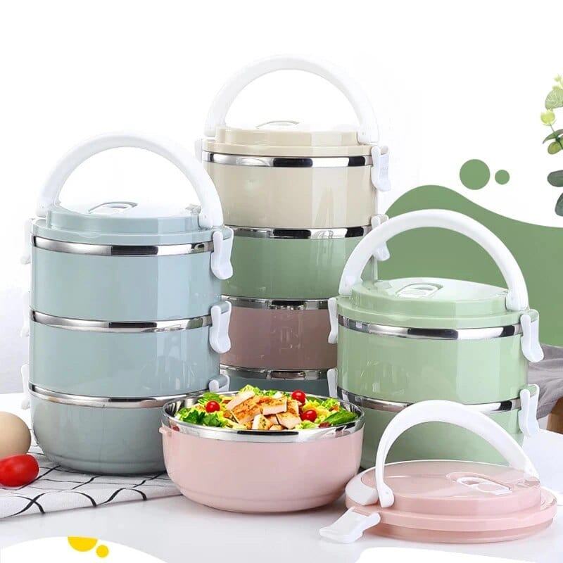 Lunchbox cylindrique multi-compartiments Lunchbox