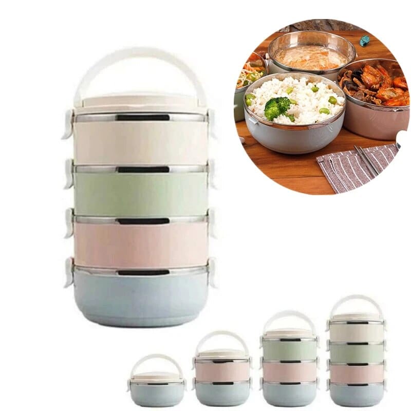 Lunchbox cylindrique multi-compartiments Lunchbox