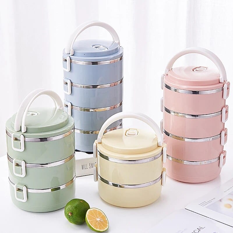 Lunchbox cylindrique multi-compartiments Lunchbox