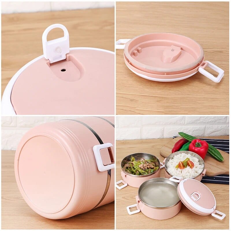Lunchbox cylindrique multi-compartiments Lunchbox