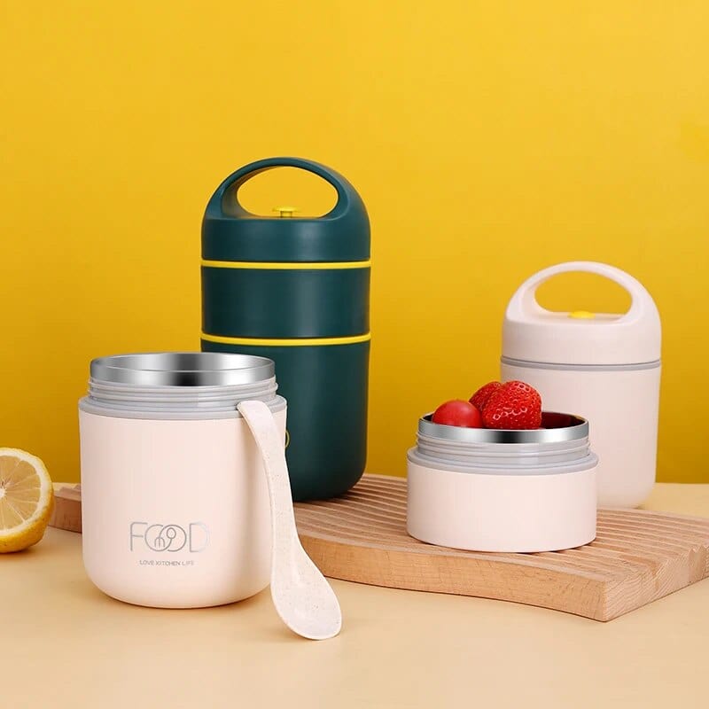 Lunchbox isotherme cylindrique à poignée Lunchbox