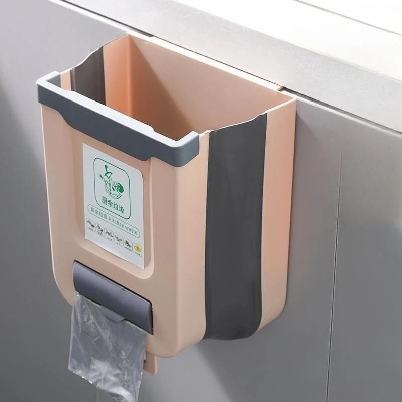 Poubelle de Cuisine Pliable Murale Suspendue — 7 L / 10 L, Porte de Placard Poubelle de cuisine