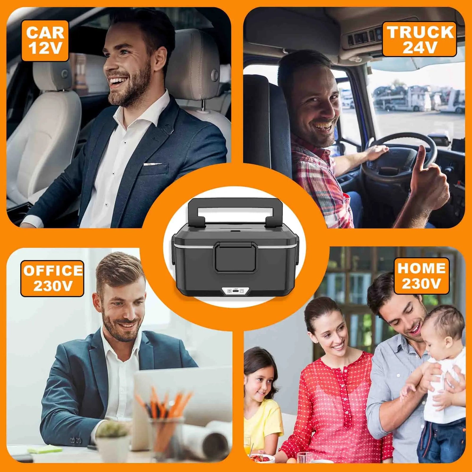 LunchBox Électrique Chauffante 80W - 1,5 à 2,5 litres lunchboxchauf