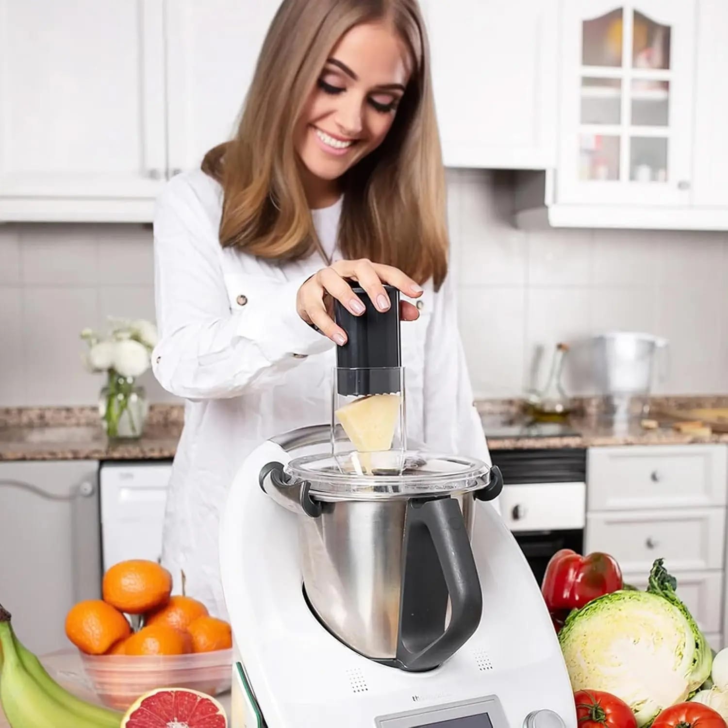Kit Découpe et Râpe pour Thermomix TM31 – Conteneur avec Disque Inox Thermomix