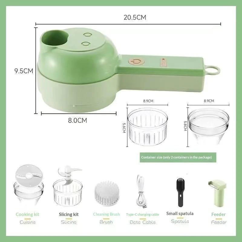 Presse-Ail Électrique Sans Fil Rechargeable USB — Hachoir + Trancheuse presseail