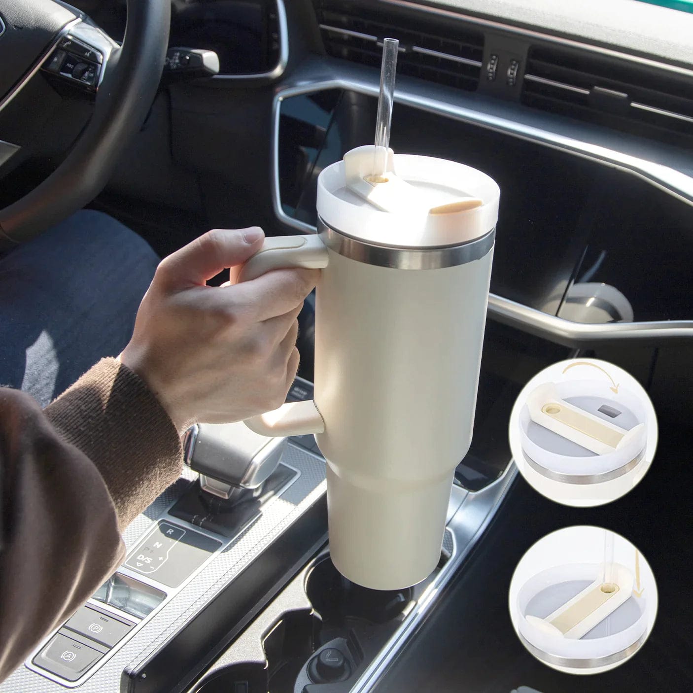 Mega-Gourde isotherme intelligente - Blanc Cassé Mega Gourde