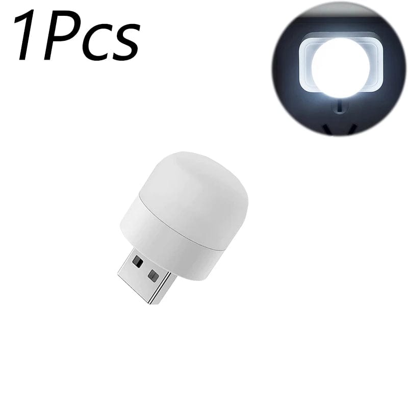 Mini Lampe de Lecture USB Blanc Chaud Rechargeable 1-10 Pcs