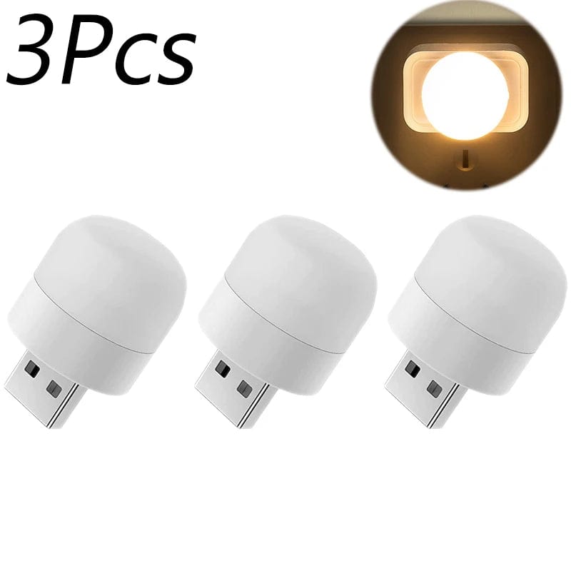 Mini Lampe de Lecture USB Blanc Chaud Rechargeable 1-10 Pcs