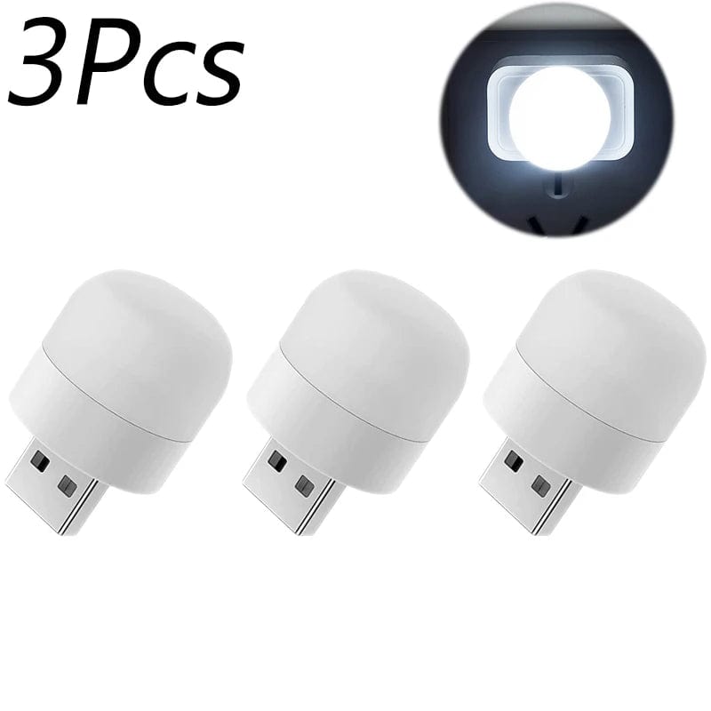 Mini Lampe de Lecture USB Blanc Chaud Rechargeable 1-10 Pcs