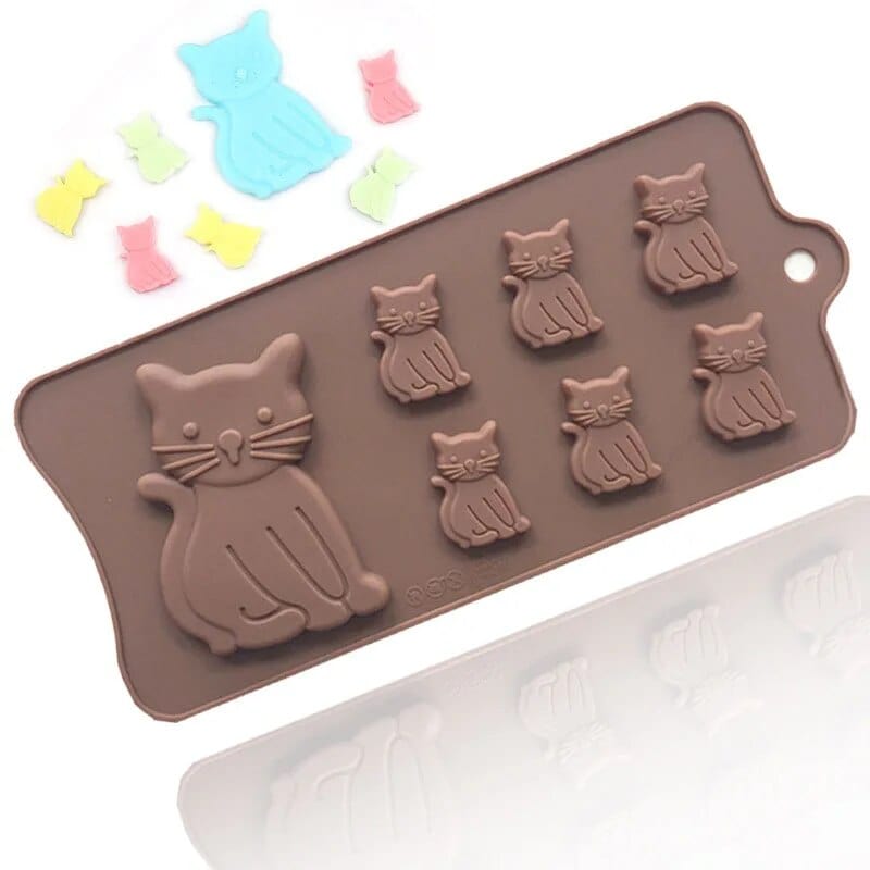 Moule à Gateau et Chocolat en forme de Chats Moules à Chocolat