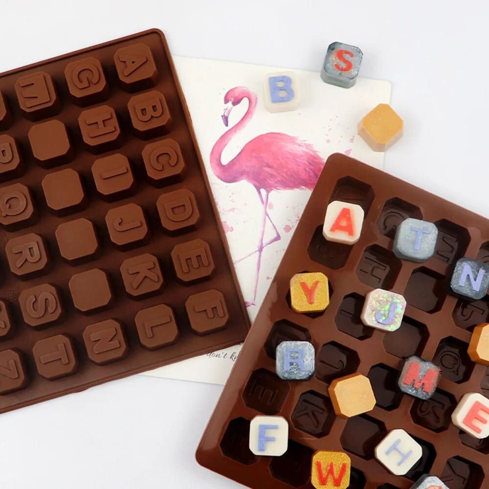 Moule à Gateau et Chocolat : Lettres de l'Alphabet Moules à Chocolat