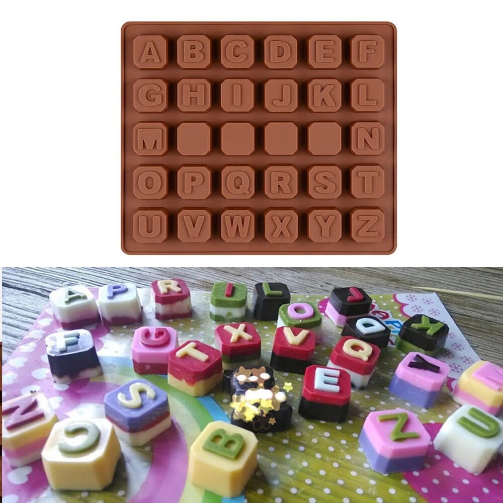 Moule à Gateau et Chocolat : Lettres de l'Alphabet Moules à Chocolat