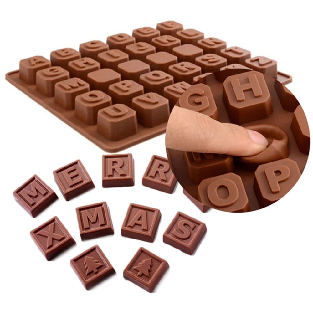 Moule à Gateau et Chocolat : Lettres de l'Alphabet Moules à Chocolat