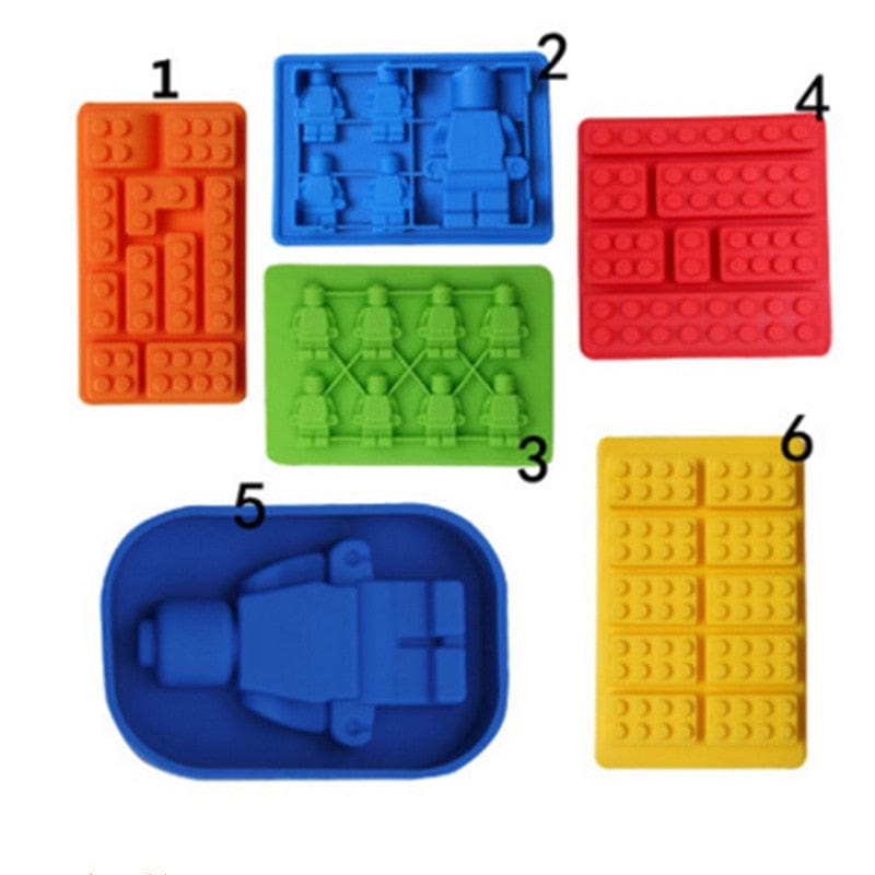Moules à Gâteaux en forme de Lego (lot de 6) Moules à Gateau