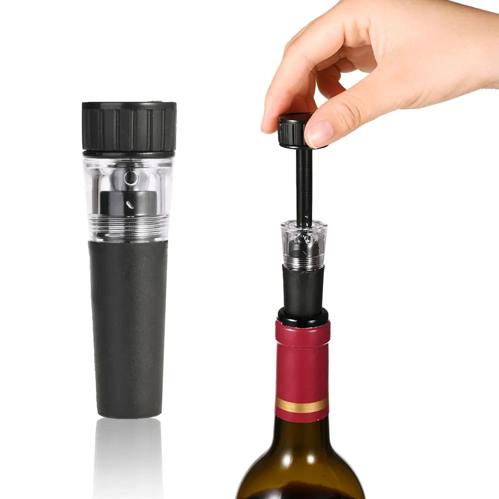 Ouvre-bouteille à vin sous pression air Pompe Vacuum Liège en Acier Inoxydable - Accessoire Cave à Vin