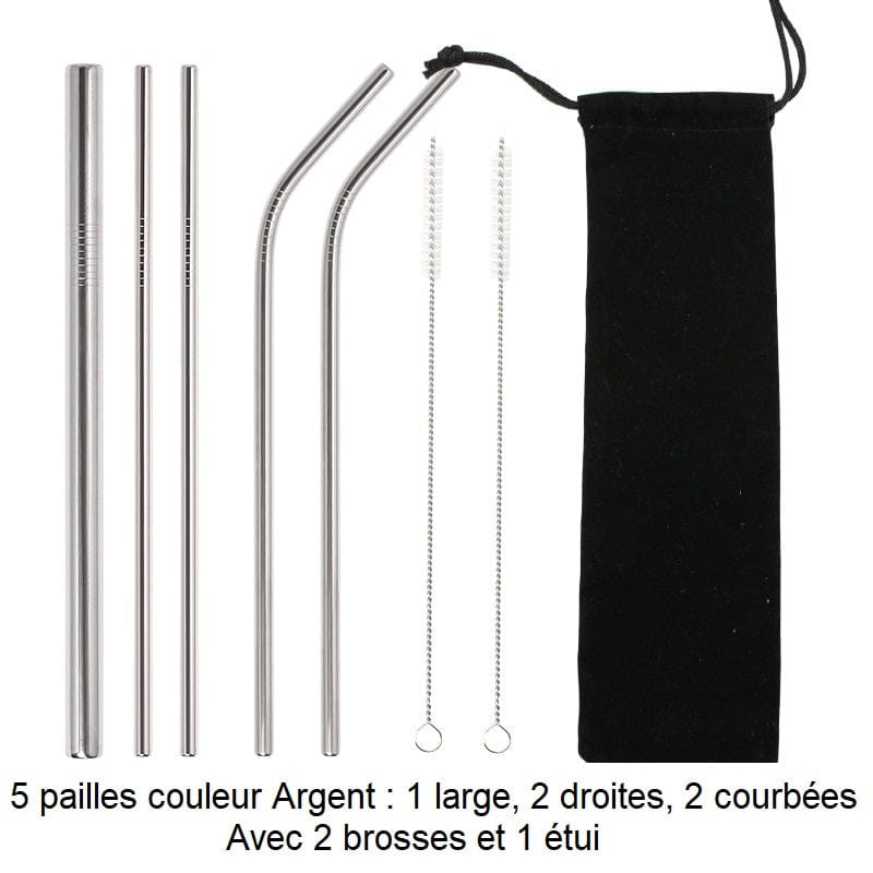 Pailles réutilisables en inox 100003054