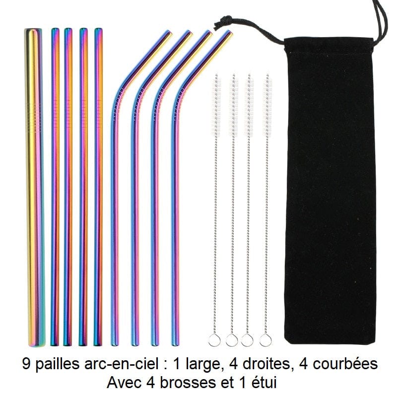Pailles réutilisables en inox 100003054