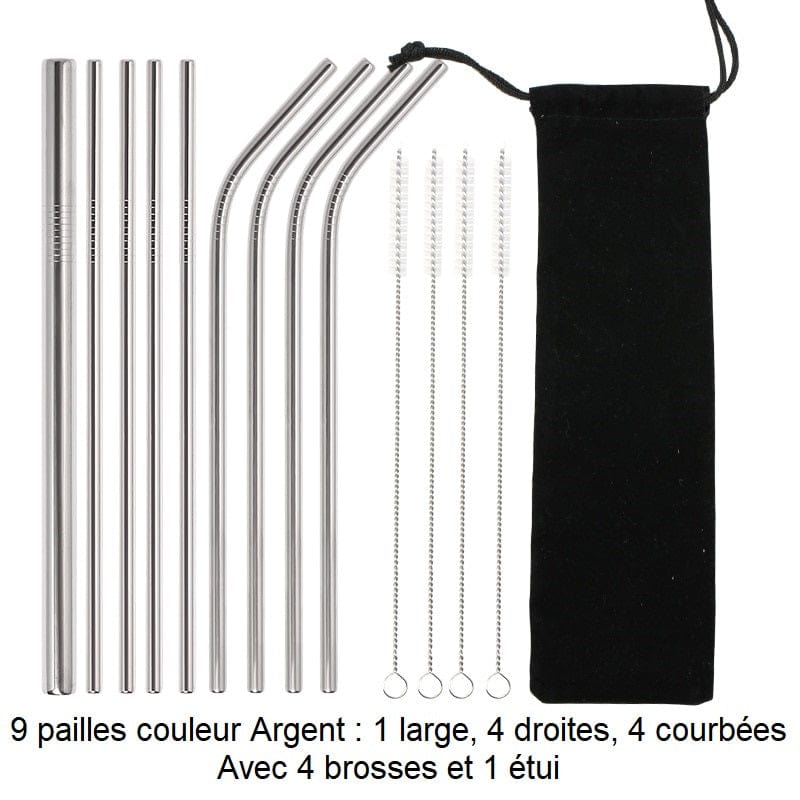 Pailles réutilisables en inox 100003054