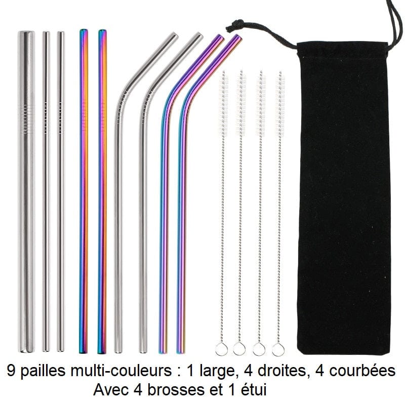 Pailles réutilisables en inox 100003054