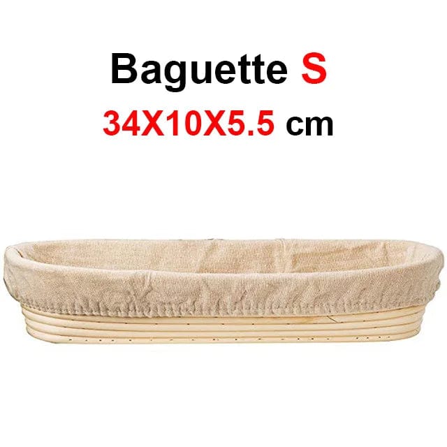 Panier de fermentation en rotin (lot de 2) – Banneton artisanal avec doublure en lin